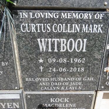 WITBOOI Curtus Collin Mark 1962-2018