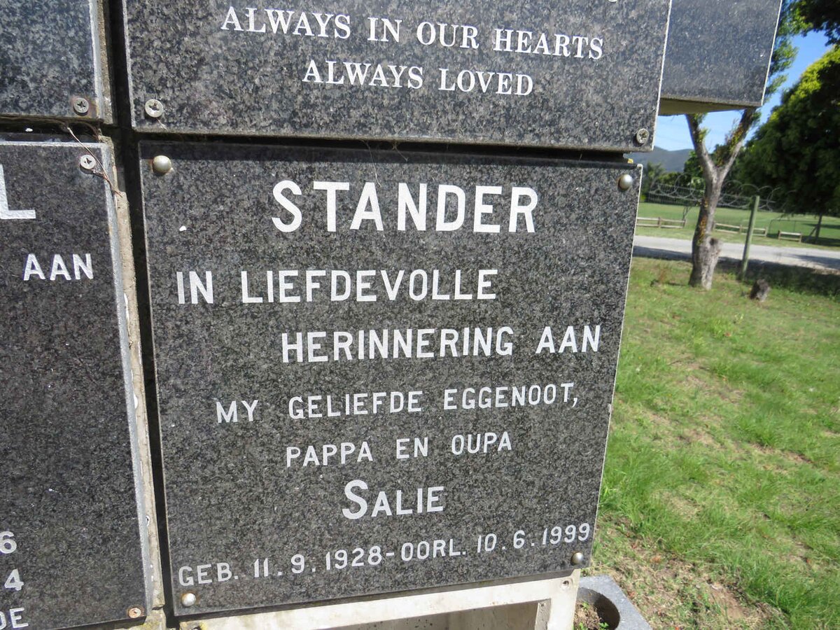 STANDER Salie 1928-1999
