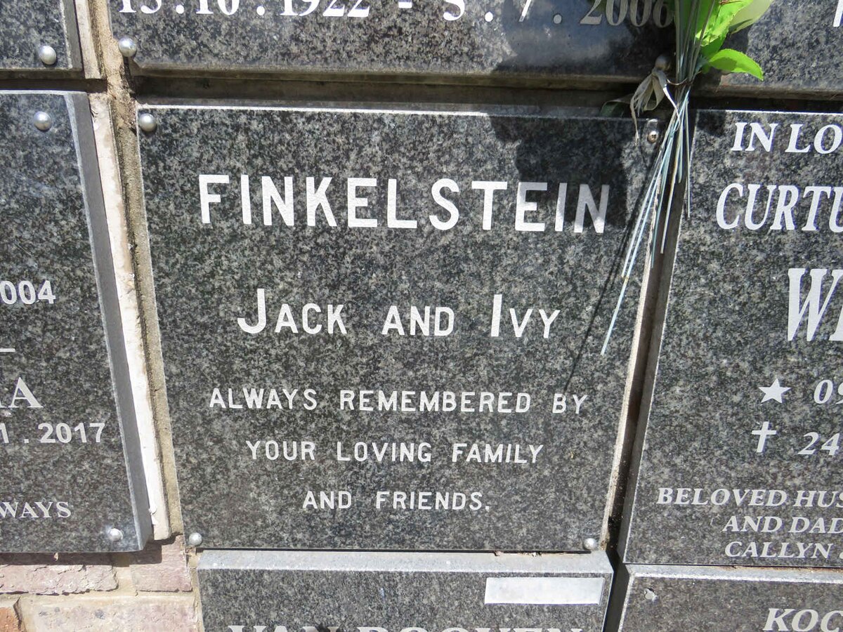 FINKELSTEIN Jack &amp; Ivy