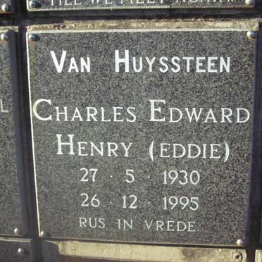 HUYSSTEEN Charles Edward, van 1930-1995
