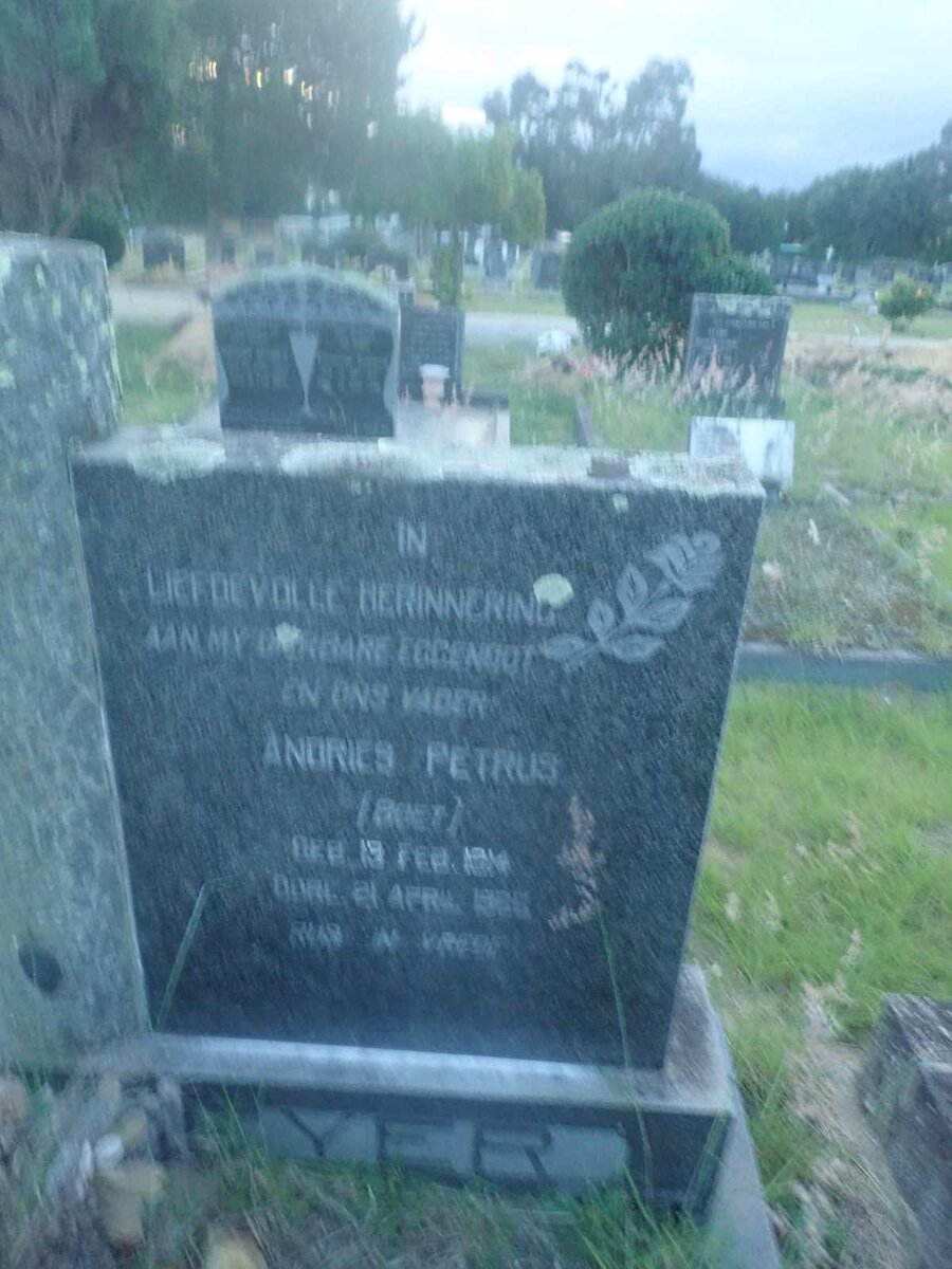 ?YER Andries Petrus 19?-19?