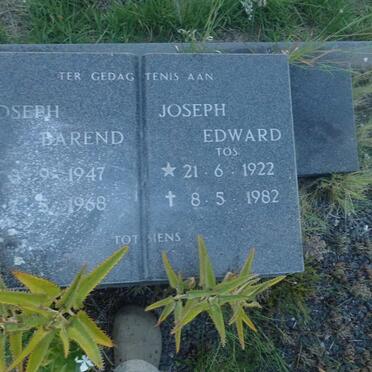 ? Joseph Edward 1922-1982 :: ? Joseph Barend 1947-1968