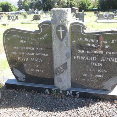 ADAMS Edward Sidney 1906-2003 &amp; Ruth Mary 1912-1974
