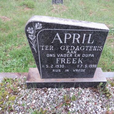 APRIL Freek 1930-1998