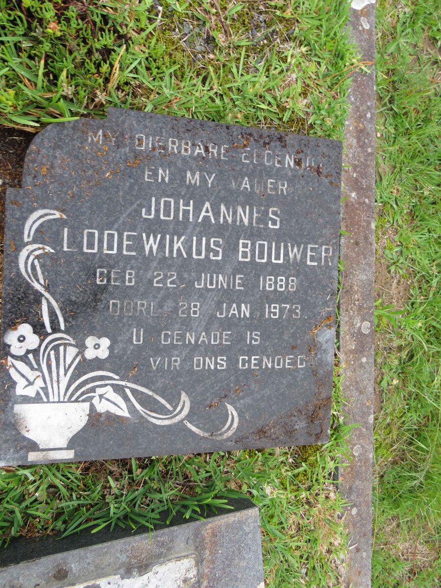 BOUWER Johannes Lodewikus 1888-1973