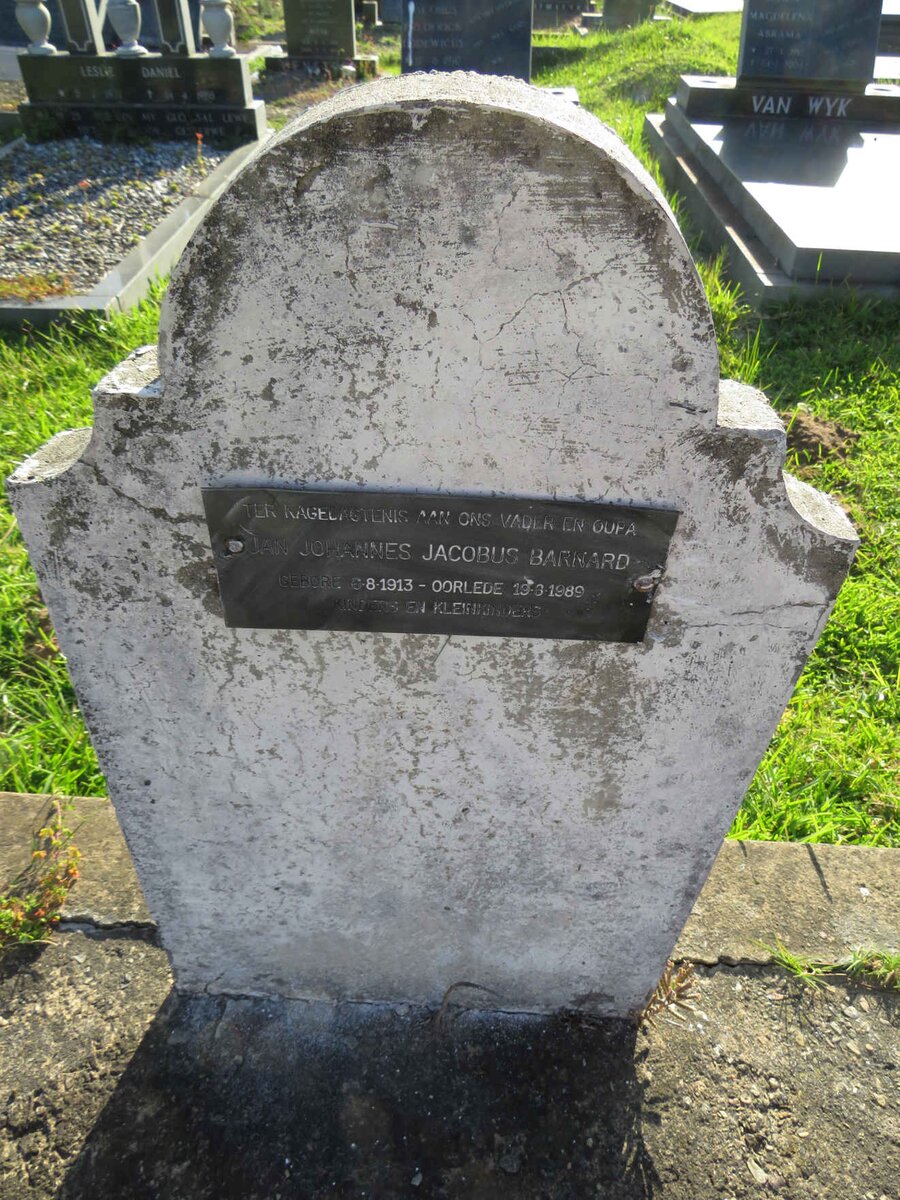 BARNARD Jan Johannes Jacobus 1913-1989