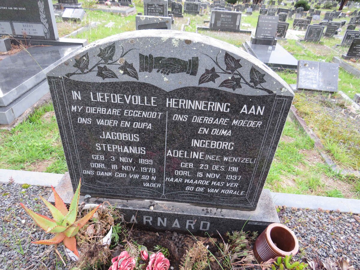 BARNARD Jacobus Stephanus 1899-1978 & Ingeborg Adeline WENTZEL 1911-1997