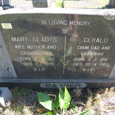BARBER Gerald 1915-1982 &amp; Mary Gladys 1917-1979