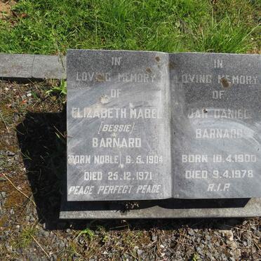 BARNARD Jan Daniel 1900-1978 &amp; Elizabeth Mabel NOBLE 1904-1971