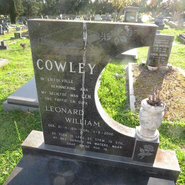 COWLEY Leonard William 1931-2000