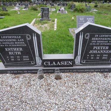 CLAASEN Pieter Johannes 1941-2011 &amp; Esther Ruth 1942-2008