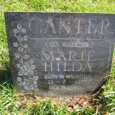 CANTER Marie Hilda nee MOLLIERES 1923-1998