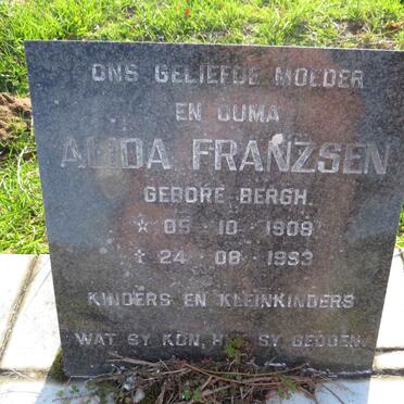 FRANZSEN Alida nee BERGH 1909-1993
