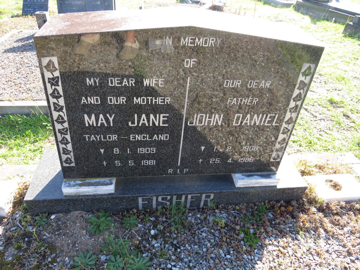 FISHER John Daniel 1908-1985 &amp; May Jane TAYLOR 1909-1981