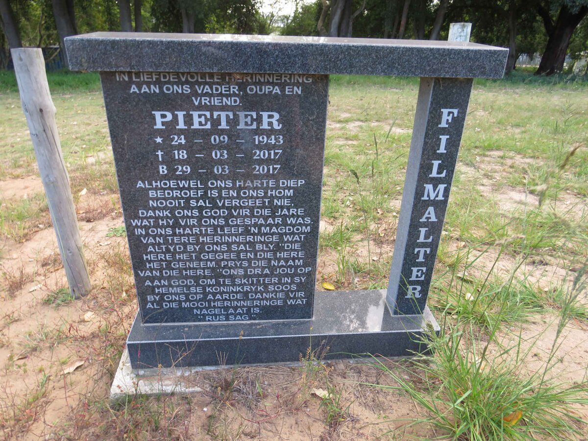 FILMALTER Pieter 1943-2017