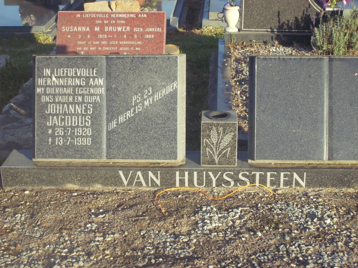 HUYSSTEEN Johannes Jacobus, van 1920-1990