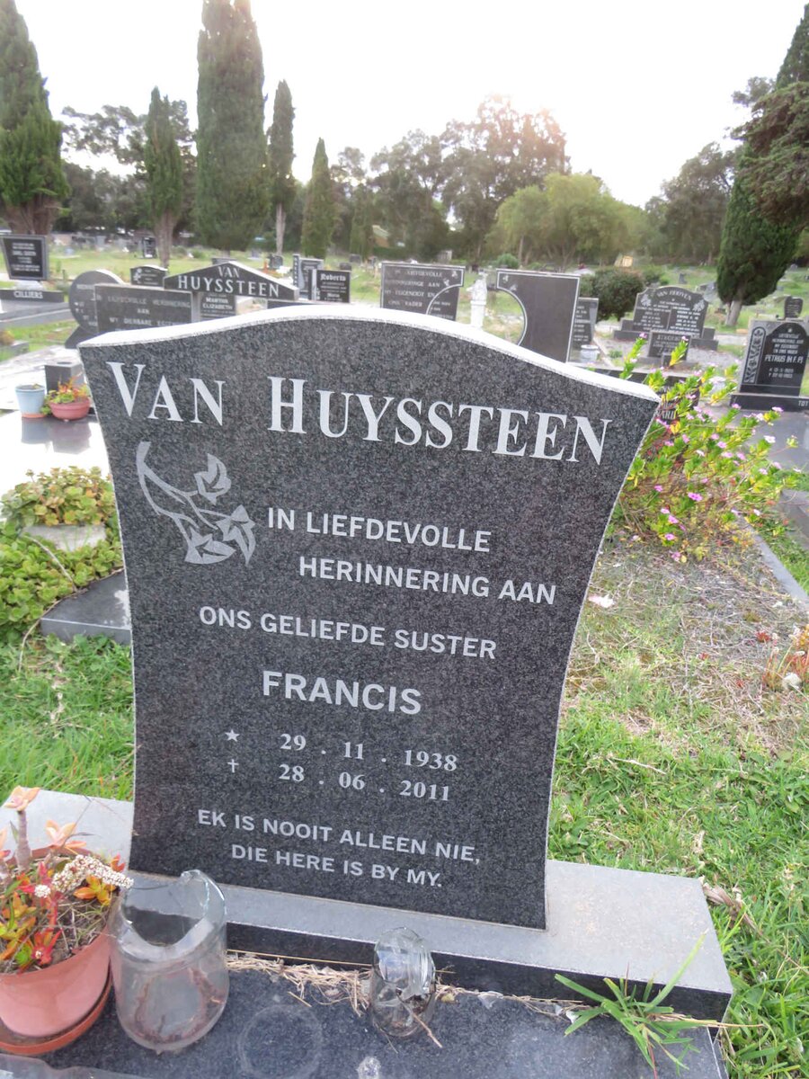 HUYSSTEEN Francis, van 1938-2011