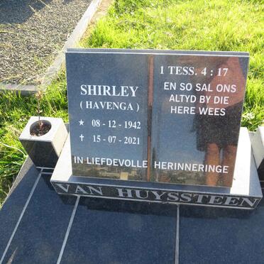 HUYSSTEEN Shirley, van nee HAVENGA 1942-2021