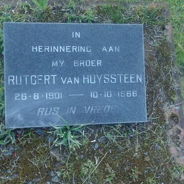 HUYSSTEEN Rutgert, van 1901-1966