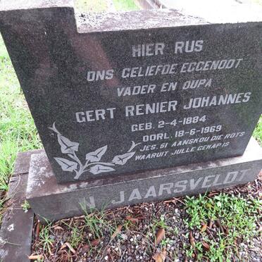 JAARSVELDT Gert Renier Johannes, van 1884-1969