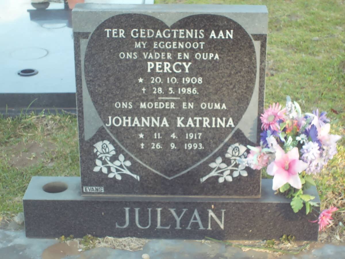 JULYAN Percy 1908-1986 &amp; Johanna Katrina 1917-1993