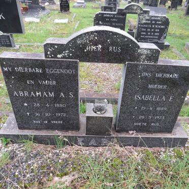 KAPP Abraham A.S. 1880-1972 & Isabella E. 1889-1975