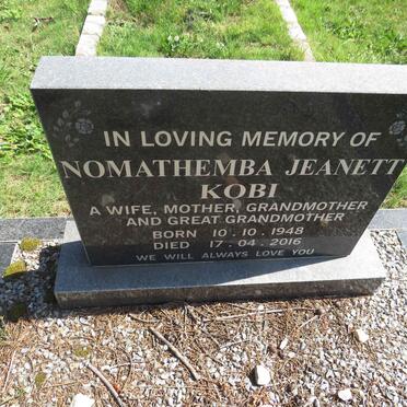 KOBI Nomathemba Jeanett 1948-2016
