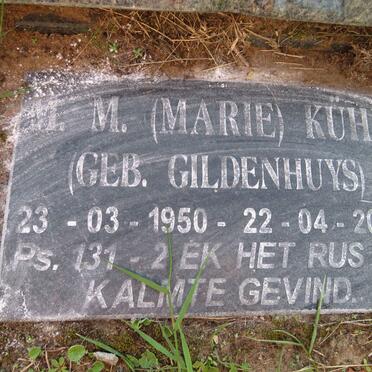 KÜHN M.M. nee GILDENHUYS 1950-2004