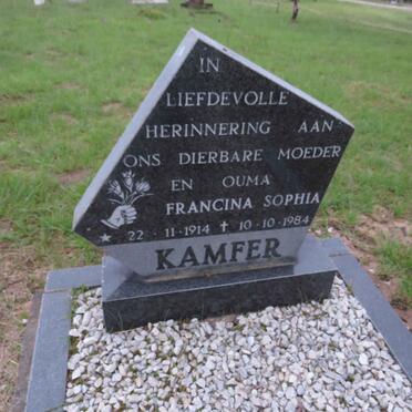 KAMFER Francina Sophia 1914-1984
