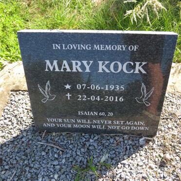 KOCK Mary 1935-2016