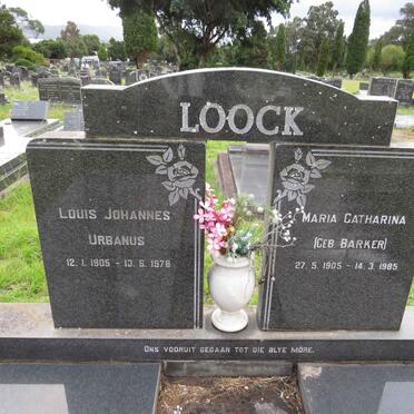 LOOCK Louis Johannes Urbanus 1905-1978 & Maria Catharina BARKER 1905-1985
