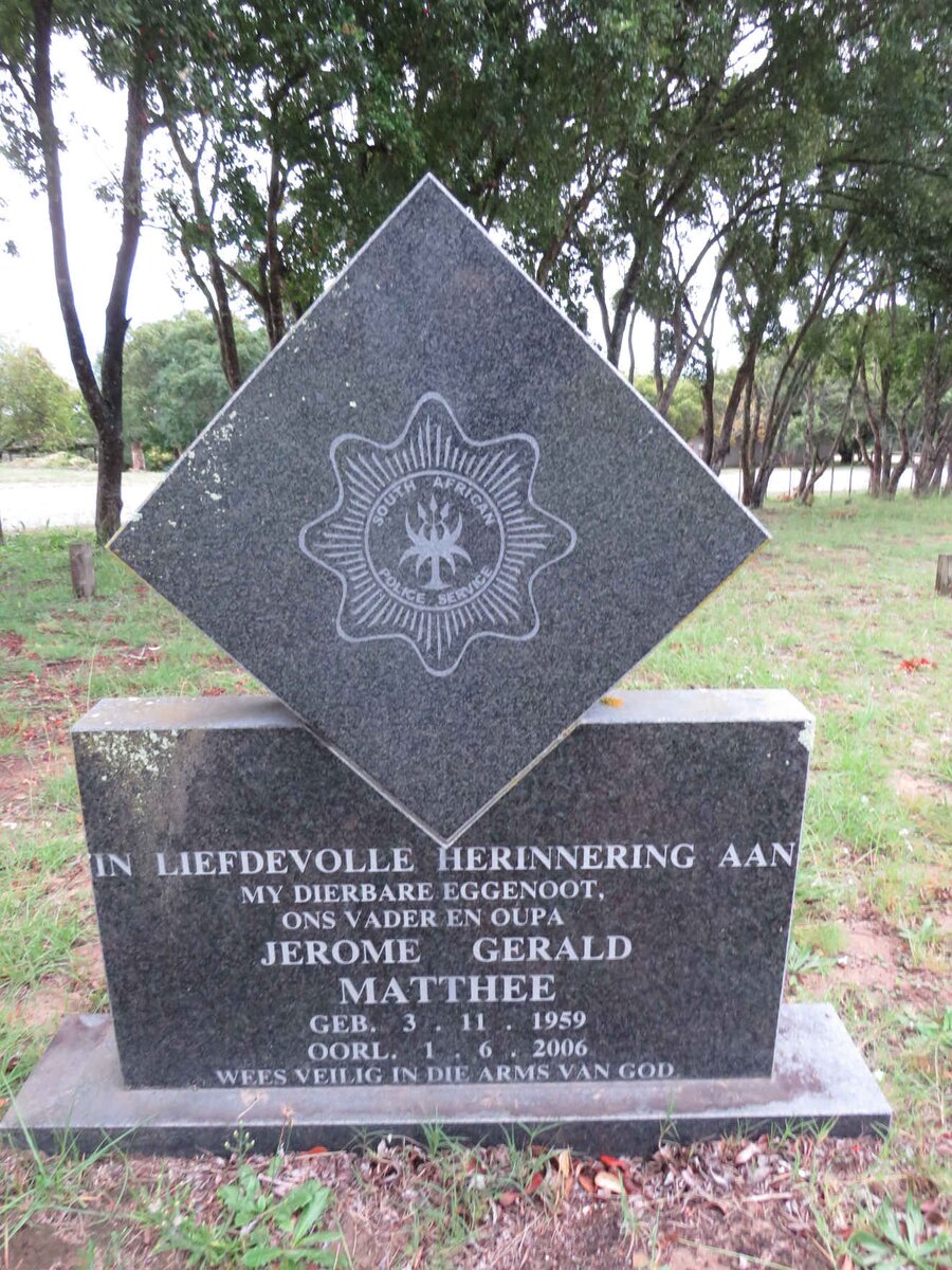MATTHEE Jerome Gerald 1959-2006