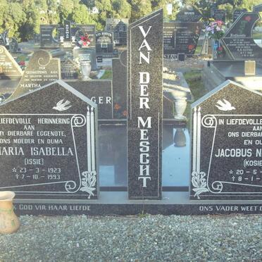 MESCHT Jacobus Nicolaas, van der 1923-2004 &amp; Maria Isadella 1923-1993