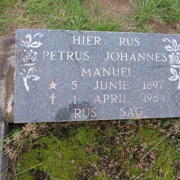 MANUEL Petrus Johannes 1897-1984