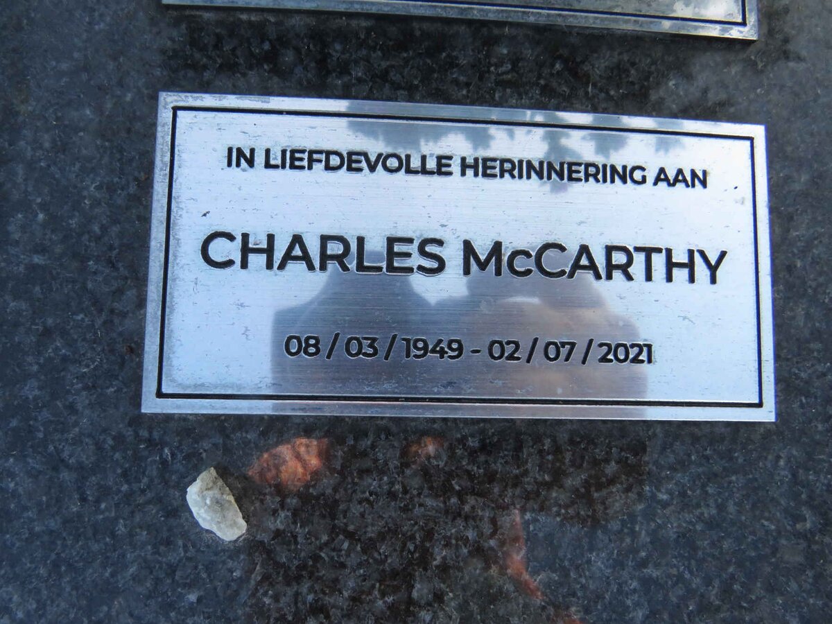 MCCARTHY Charles 1949-2021