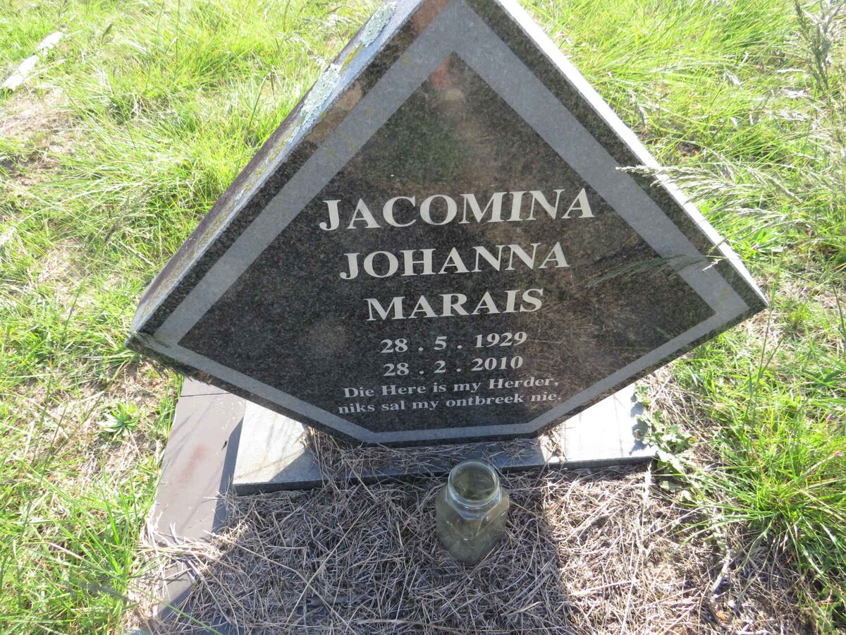 MARAIS Jacomina Johanna 1929-2010
