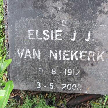 NIEKERK Elsie J.J., van 1912-2008