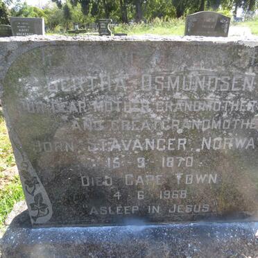 OSMUNDSEN Bertha 1870-1968