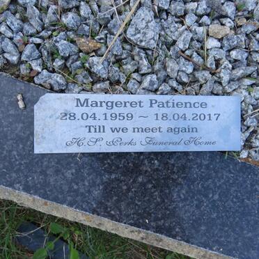 PATIENCE Margaret 1959-2017
