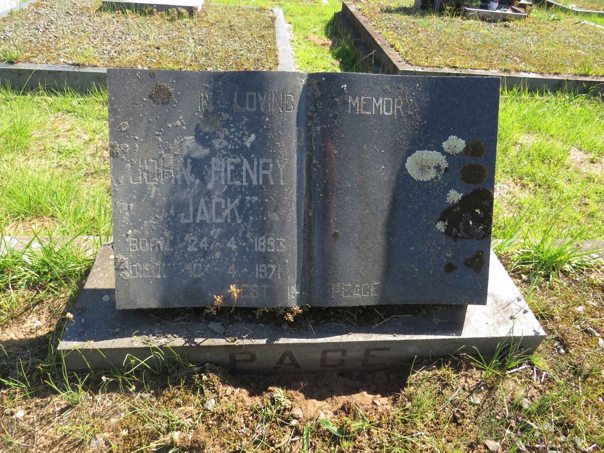 PAGE John Henry Jack 1893-1971