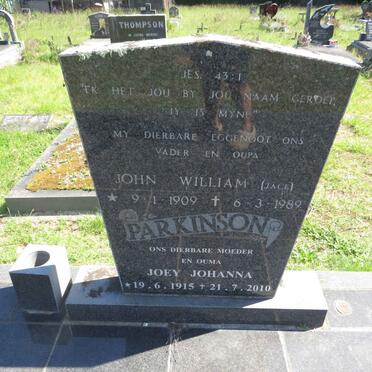 PARKINSON John William 1909-1989 &amp; Joey Johanna 1915-2010