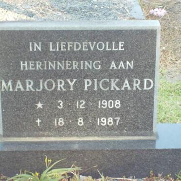 PICKARD Marjory 1908-1987