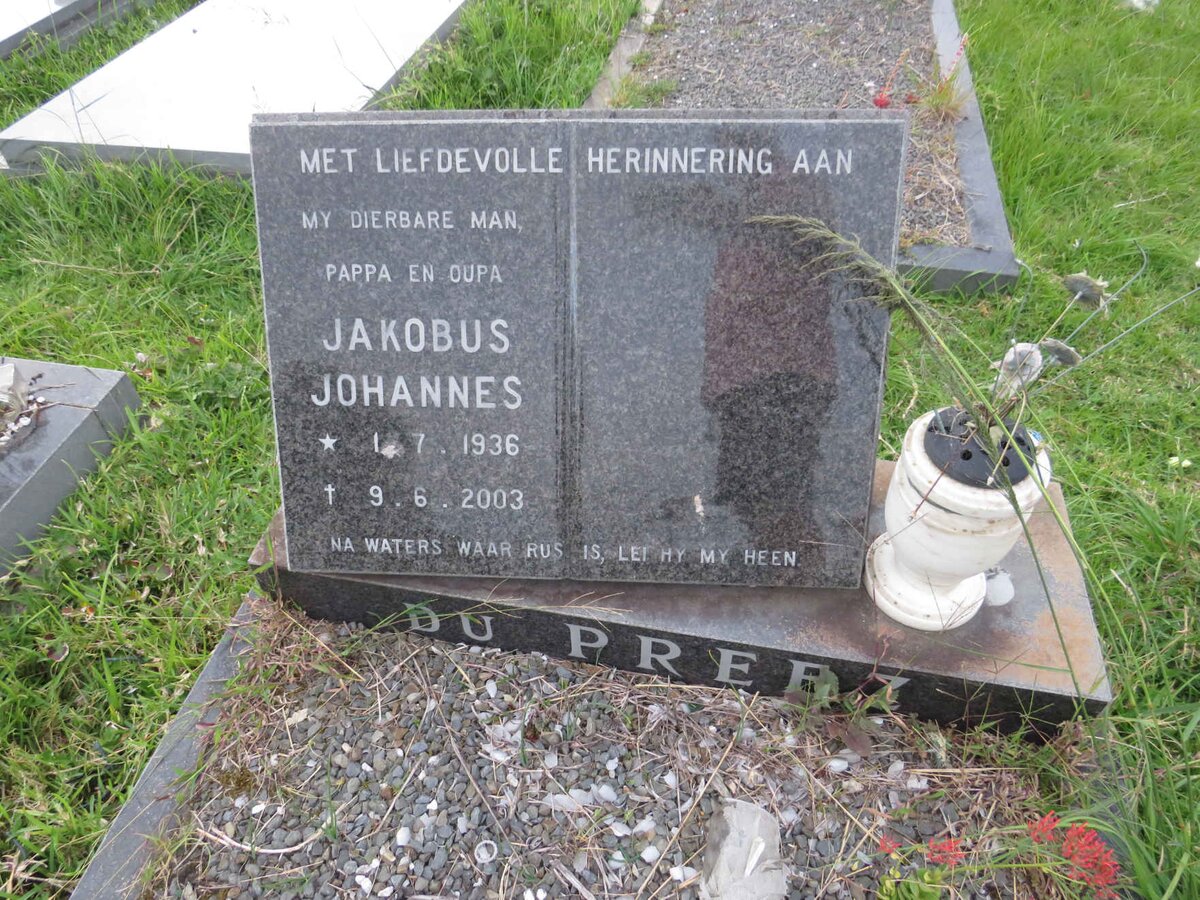 PREEZ Jakobus Johannes, du 1936-2003