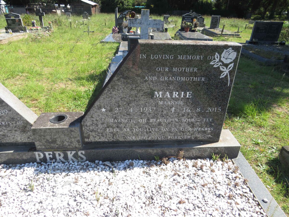 PERKS William Gerald 1931-1989 &amp; Marie 1937-2015