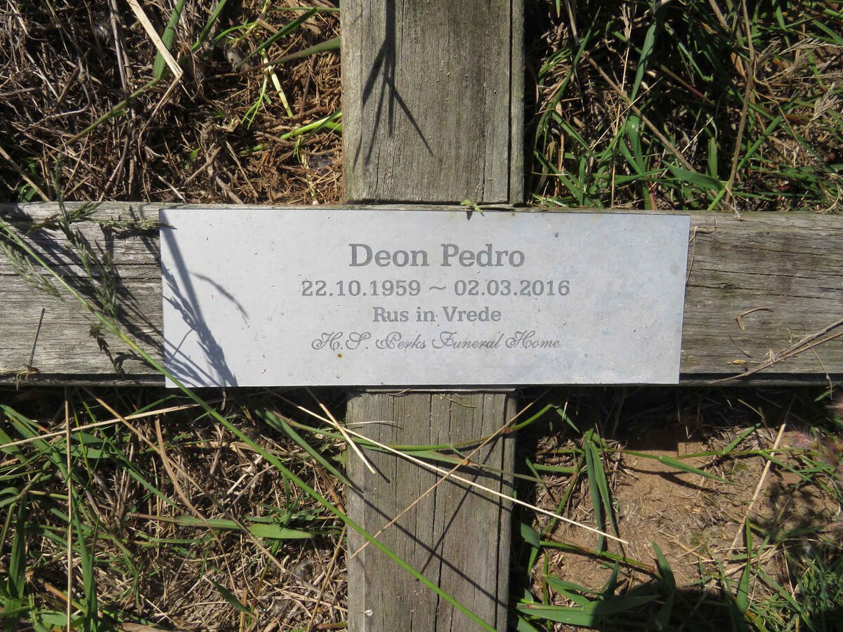 PEDRO Deon 1959-2016