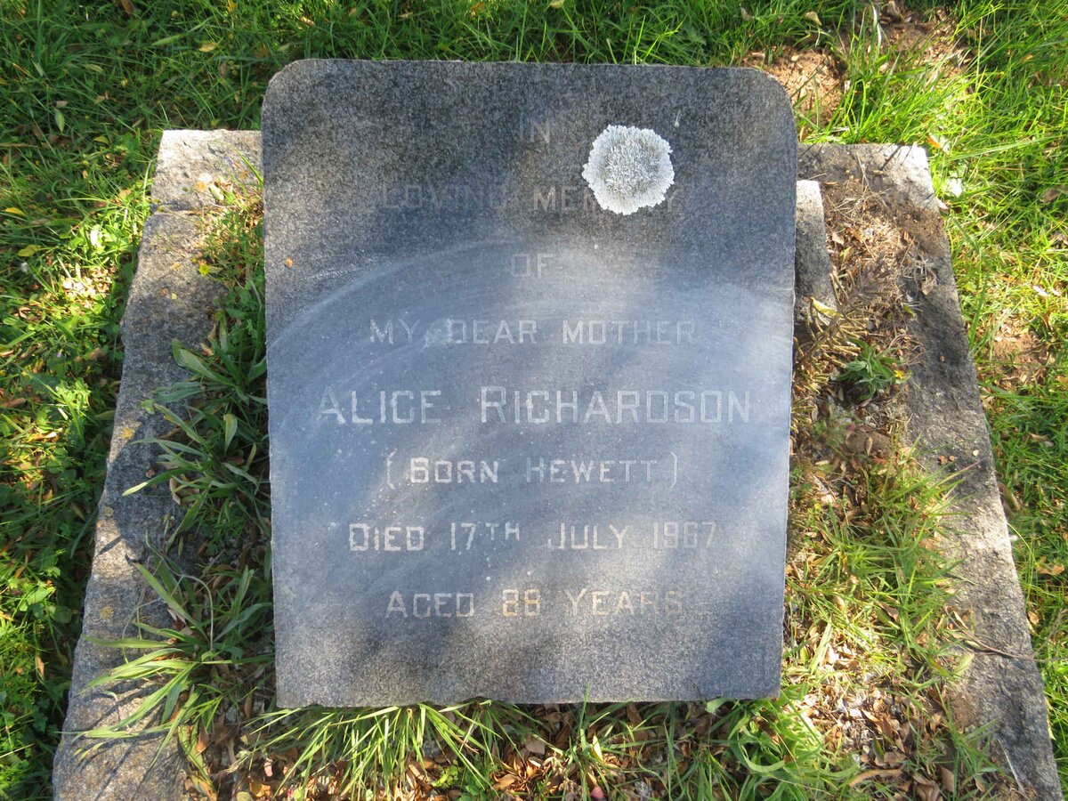 RICHARDSON Alice nee HEWETT -1967