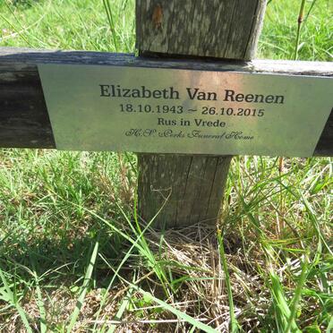 REENEN Elizabeth, van 1943-2015