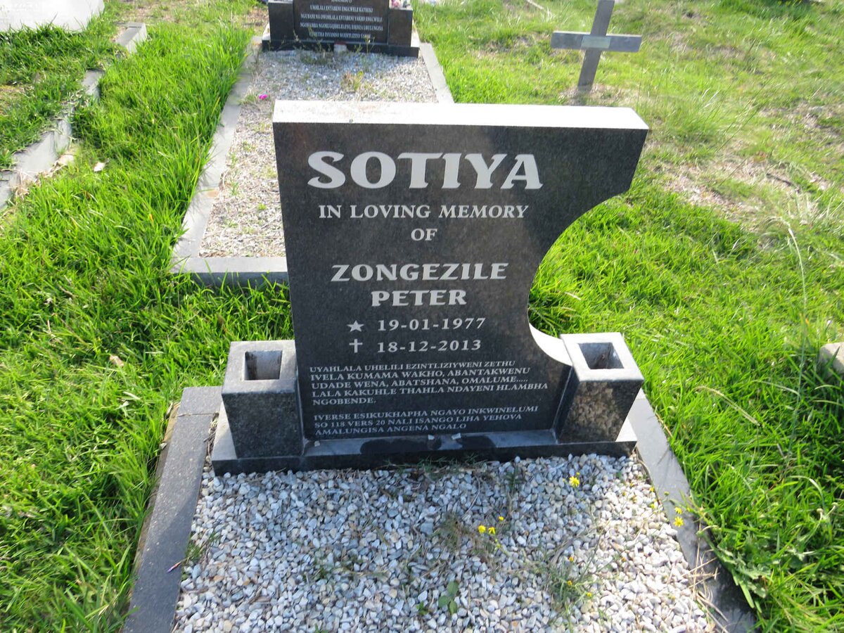 SOTIYA Zongezile Peter 1977-2013