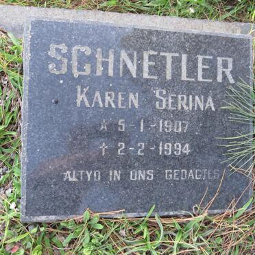 SCHNETLER Karen Serina 1907-1994