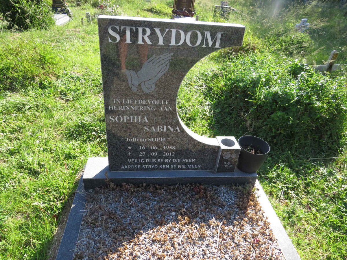 STRYDOM Sophia Sabina 1958-2012